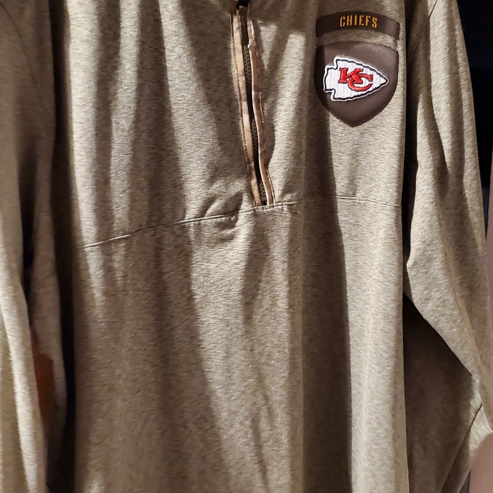 Nike Olive Chiefs Half-Zip Jacket
